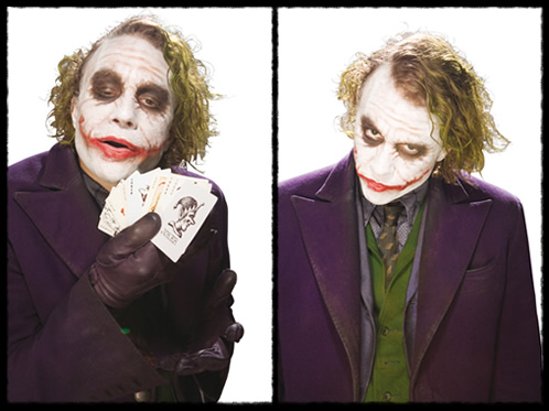 heath ledger playing the joker