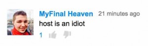 YouTube Comment: Host is an idiot.