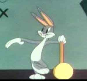 Bugs Bunny demonstrated his ability to warp the laws of space and time by producing this mallet.