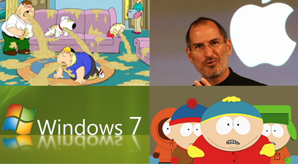 Family Guy and Windows 7: Double Fail