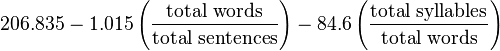 Flesch–Kincaid readability test