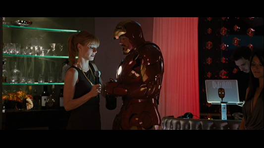 Tony Stark and Pepper Potts in Iron Man 2