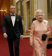 James Bond with Queen Elizabeth