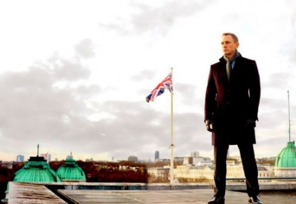 James Bond with UK Flag