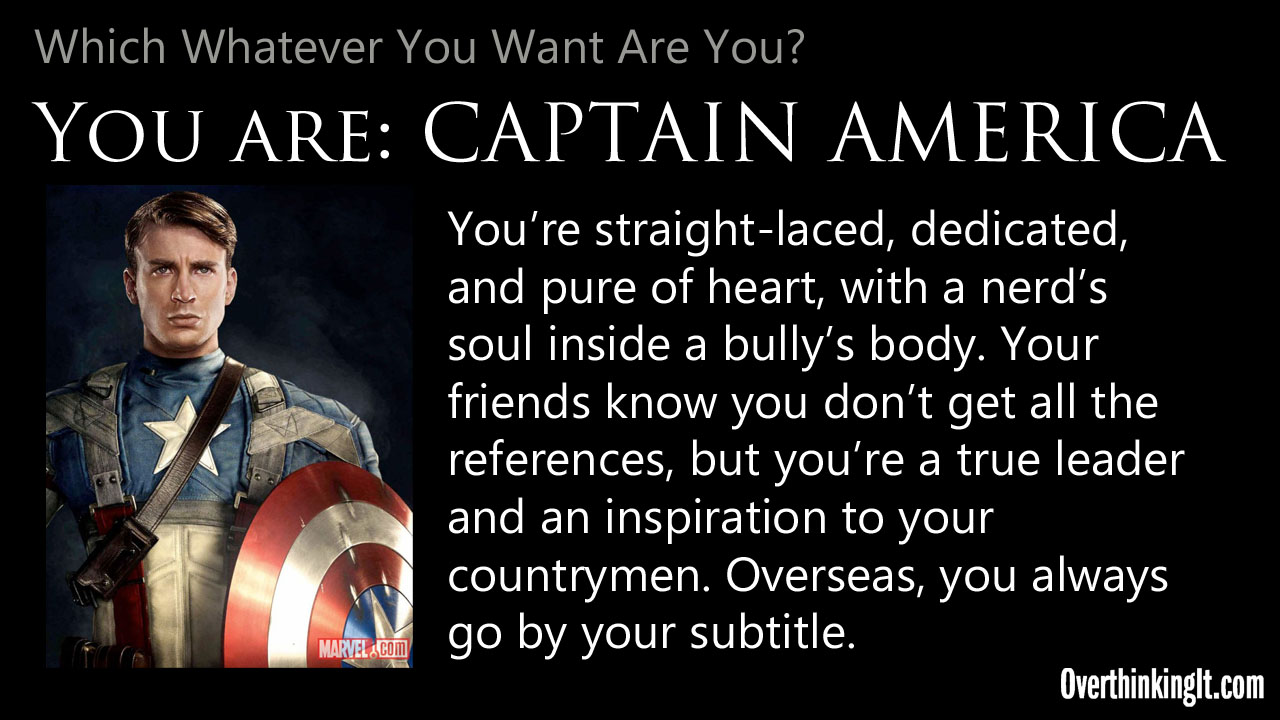 You Are Captain America