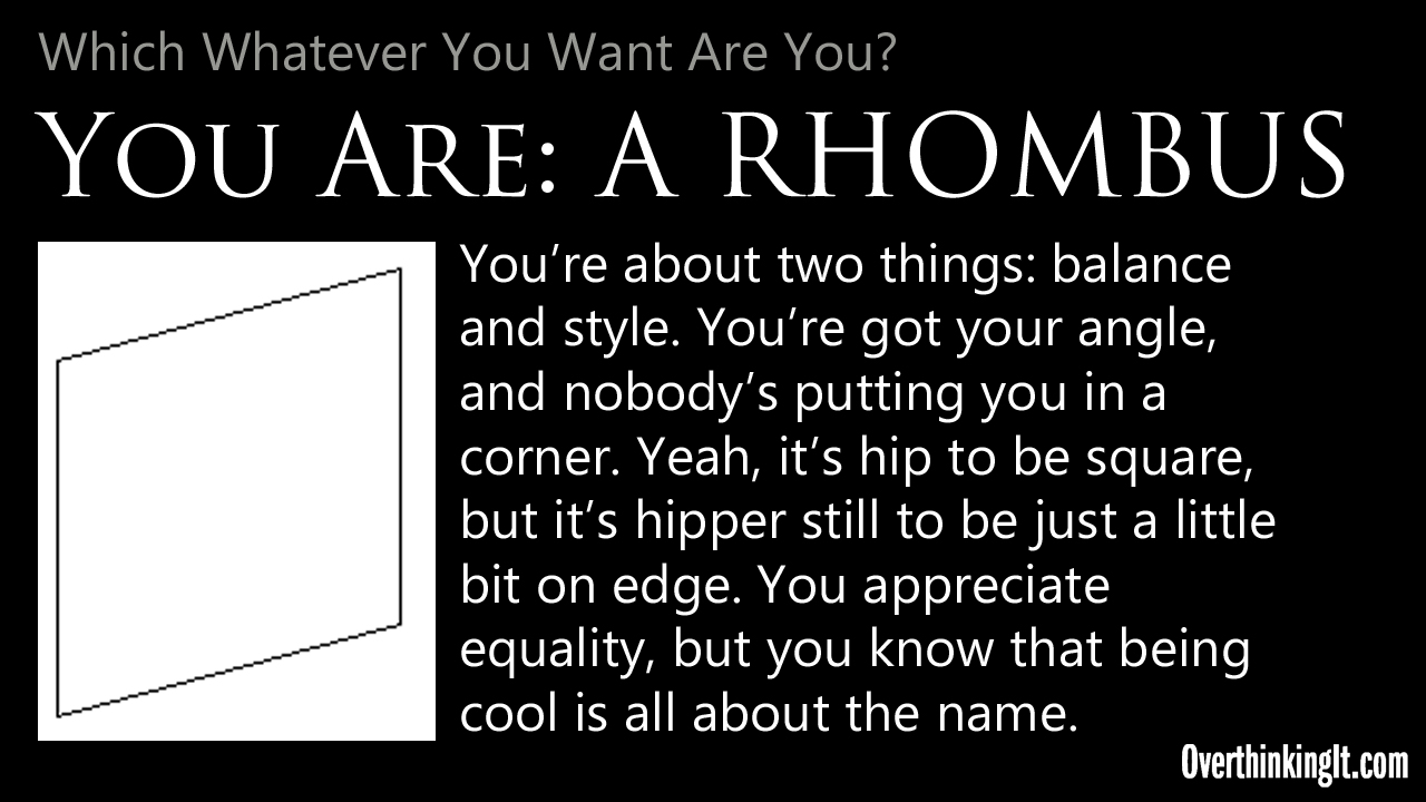 You Are Rhombus