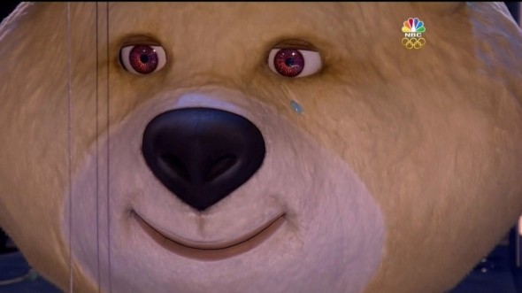 The Sochi Bear Sheds a Single Tear.