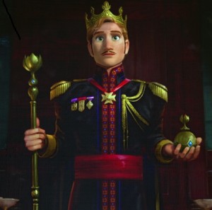 Elsa’s father’s coronation, showing off the real crown of Arendelle