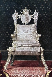 The Throne of Sweden, created for Queen Kristina, but probably not out of ice.