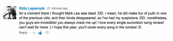 YouTube Comment: I Love You Guys!