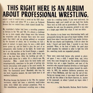 The Mountain Goats' "Meet The Champ" Liner Notes