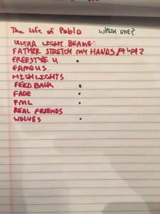 Life of Pablow Tracklist
