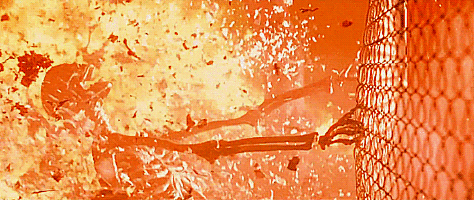 GIF of the exploding skeleton from Sarah Connor's vision in T2