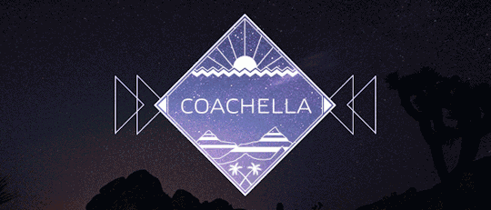 Sparkly GIF of the Coachella logo