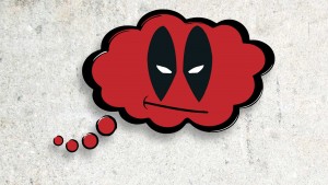 OTI "Otis" logo mashed up with Deadpool mask
