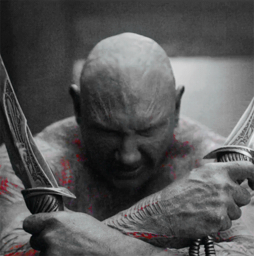 GIF of Drax the Destroyer. It is ASTONISHINGLY hard to find good gifs of this character, incidentally.