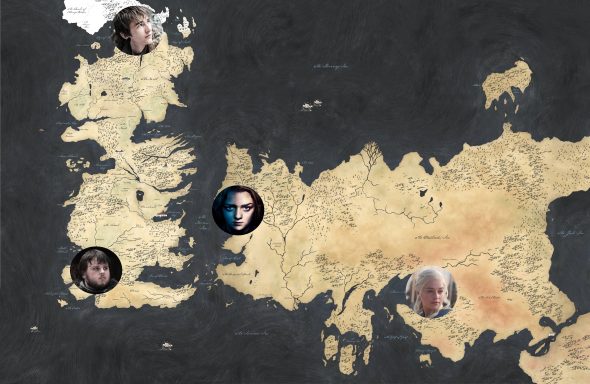 The Four Corners of the Game of Thrones World