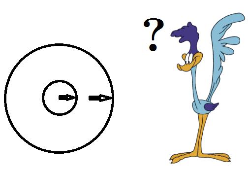 There is nowhere that the two circles intersect, regardless of how fast or where the roadrunner runs.