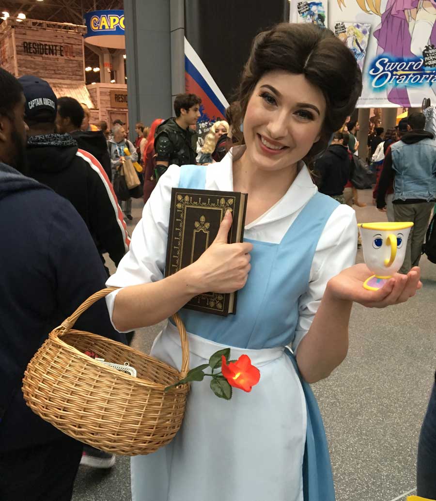 beauty and the beast belle cosplay at New York Comic Con 2016