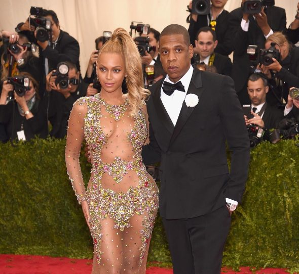 Jay-Z posing with Beyoncé