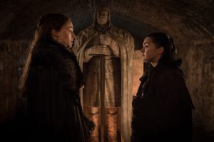 Arya and Sansa Stark in Game of Thrones, Season 7 Episode 4, "The Spoils of War."