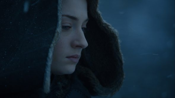 Sansa in Game of Thrones Season 7 Episode 7, "The Dragon and the Wolf."