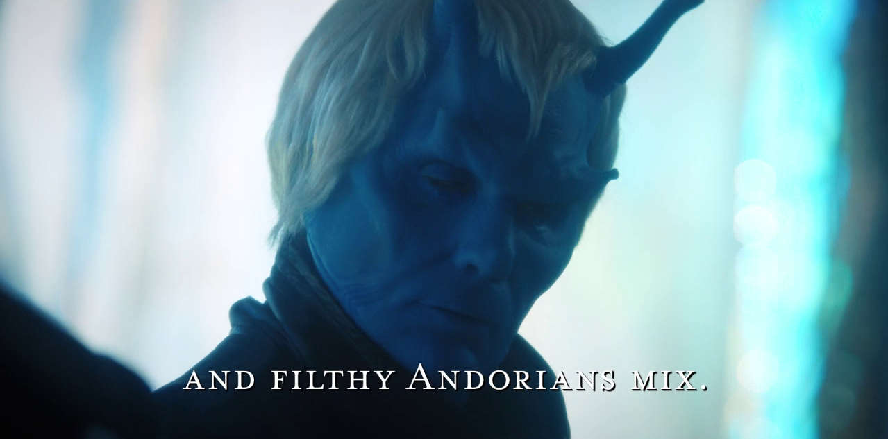 One of mirror-Voq's Andorian soldier, who has maybe two lines but the tentacles on his face prosthesis can move, which is something.