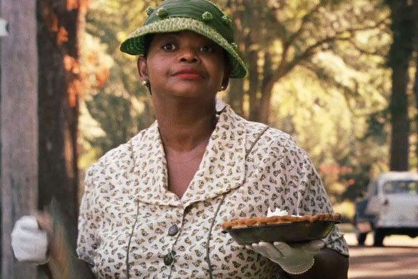 Octavia Spencer brandishes the tainted pie, in a still from The Help